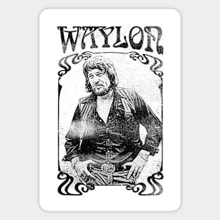 Waylon Jennings // Vintage Faded Style Fan Design Magnet